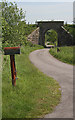 SK0451 : Postbox and railway bridge, Blackbrook by Alan Murray-Rust