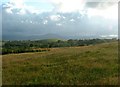 Greenhead, looking west across the shoulder of Knockcrosh Hill