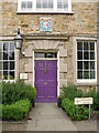 The front door and crest for the Chorister School