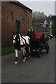 Pony & cart Church Lane Showing Barn