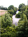 Harrow Lane Steep, looking southwest from the bridge