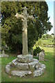 Cross in Coreley churchyard