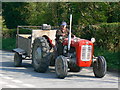 Another tractor and trailer near the Kennet and Avon canal near Wilton