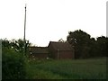 Utility building with radio mast.