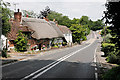 Approaching Middle Wallop crossroads on the A343