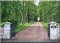 Driveway to Tarland Lodge