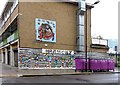 TQ3881 : Dee Street E14 - Graffiti by John Salmon