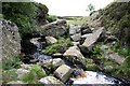 NU0821 : Harehope Burn at Corbie Crags by Dave Dunford