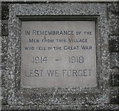 SE3693 : Romanby War Memorial Plaque (North Face) by Bob Embleton
