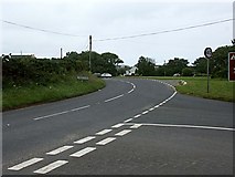 SW8737 : Road junction near Trewithian by Fred James