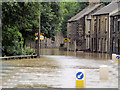 A635 road flooded at Darfield Bridge