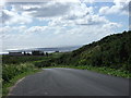 View to sea from road to Hill o