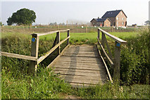 SE5038 : Foot bridge over drainage dyke. by Andrew Whale