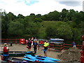 Busy landing stage at Yarm