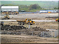 Earthmoving equipment on site of former Houghton Main Colliery.