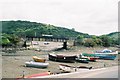 Golant quay: the railway gets in the way