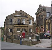 SE0913 : Methodist Sunday School, south end, Linthwaite by Humphrey Bolton