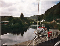 NR8092 : Yacht on the Crinan Canal at Bellanoch by Jonathan Billinger