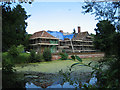 Moated half-timbered house at Little Wenham