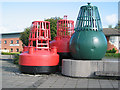 Buoys aground at Preston Docks