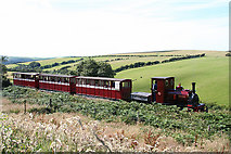 SS6846 : Martinhoe: train near Martinhoe Cross by Martin Bodman