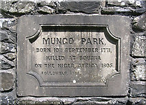 NT4229 : Mungo Park inscription by Walter Baxter