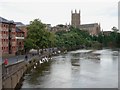 SO8454 : Riverside at Worcester by Trevor Rickard