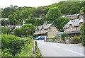 Houses along the A496 on the southern side of the village of Maentwrog