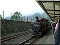 Train arriving at Blaenau Ffestiniog