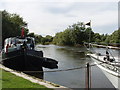 Luxury barge on The Thames at Shillingford