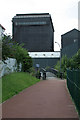 Steelworks and footbridge