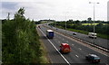 SO8750 : M5 northbound approaching Worcester south turnoff by Andrew Darge