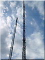 New and old TV masts at Brocklebank