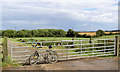 Gate into farmland.