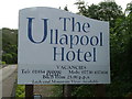 The Ullapool Hotel sign