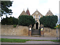 Holy Trinity Church, Bramley before the trees were cut down