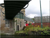 SD8332 : Footbridge over Leeds/Liverpool Canal - Weavers' Triangle by Betty Longbottom