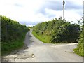 The road leading WNW from Glan-y-nant towards Bryn Mawr