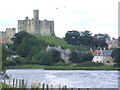 River Coquet with Warkworth and the Castle in the background