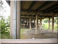 SO9996 : Underneath the M6 at Junction 9 by John Chorley