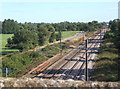 View of railway line from bridge