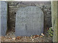 Slate gravestone in Penrhos Churchyard