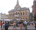 TM1644 : Outside Ipswich Town Hall on a market day by Andrew Hill