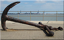 TM2632 : Old Ship's Anchor outside Harwich Maritime Museum by Oxyman