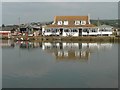 West Bay: restaurant, river and rower