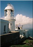 SS1348 : Lundy Island: the lighthouse at North West Point by Chris Downer
