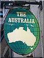 Sign for the Australia, Porthmadog