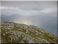 NM9198 : Rainbow, Loch Quoich by Richard Webb