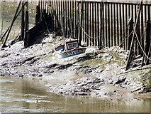TF3243 : Boat on the River Witham, Boston by Dave Hitchborne
