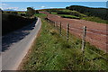 Course of gas pipeline near Llaneglwys